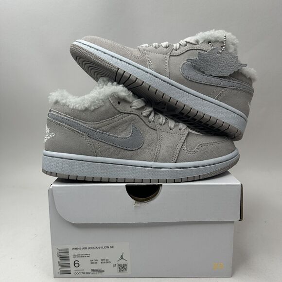 Nike Shoes Air Jordan 1 Retro Low SE Sherpa Fleece “College Grey” 2023